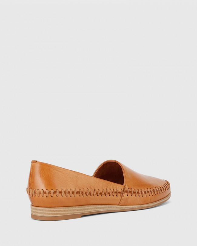 Wittner Christy Coconut Leather Wedge Slip On Flat