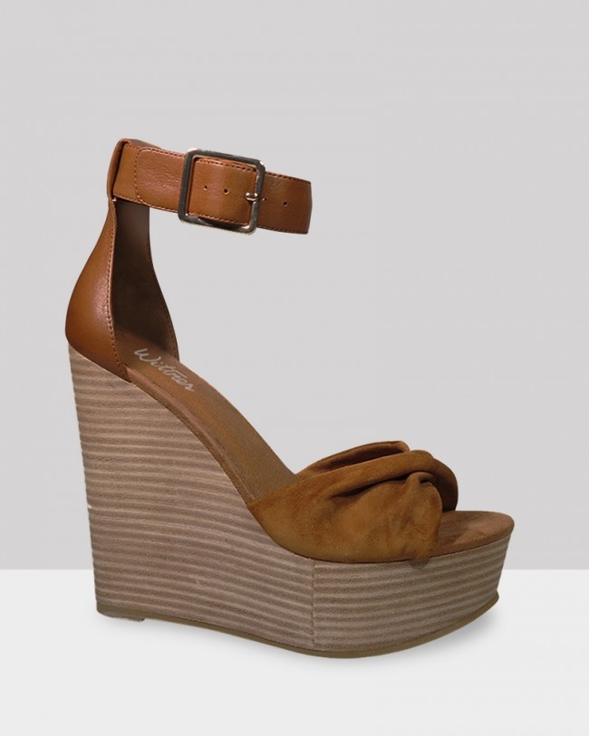 Wittner Winslet Tobacco Suede Wedge
