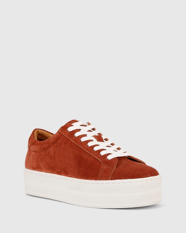 Wittner Francisco Rust Suede Flatform Sneaker