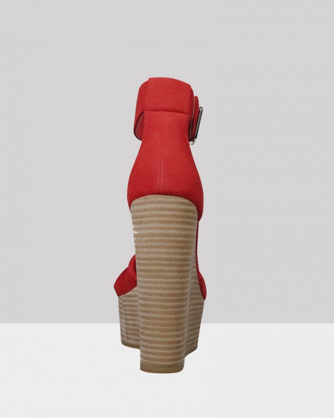 Wittner Winslet Red Suede Wedge