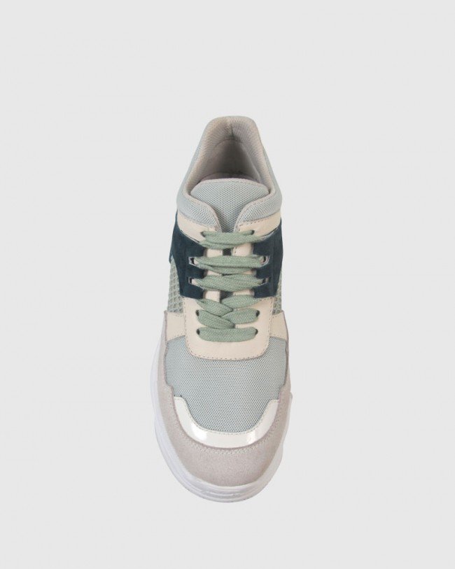 Wittner Arlington Mint & Cream Suede Chunky Sneaker