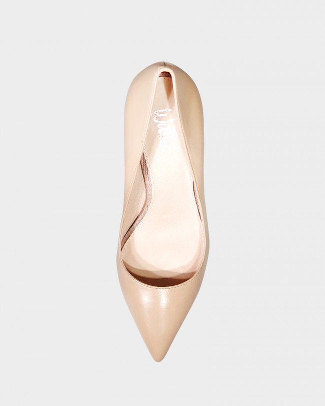 Wittner Veno Nude Leather Pointed Toe Stiletto Heel