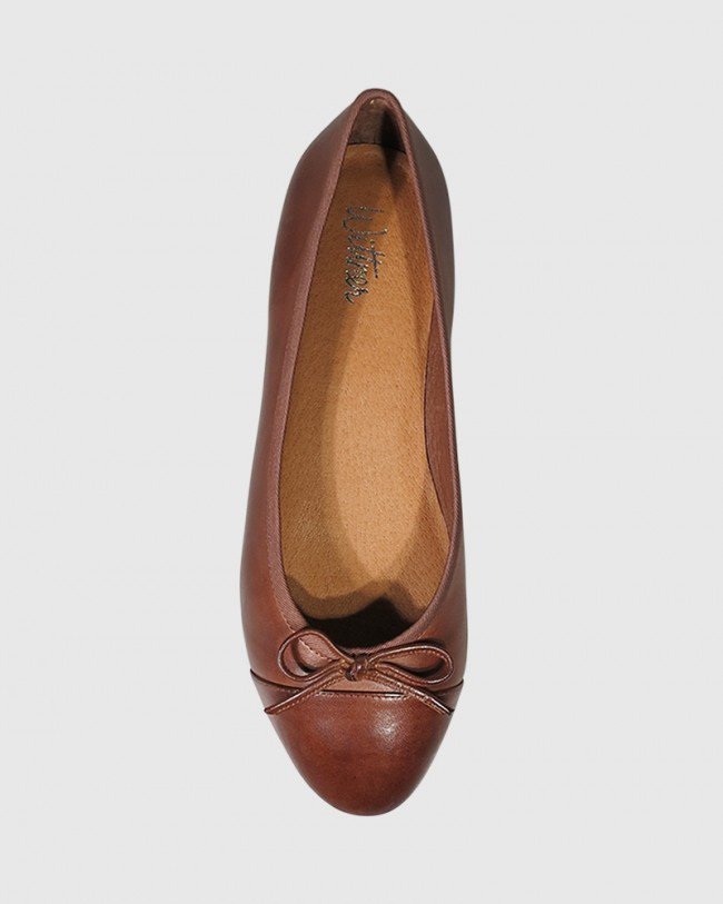 Wittner Annie Dark Brown Leather Ballet Flat
