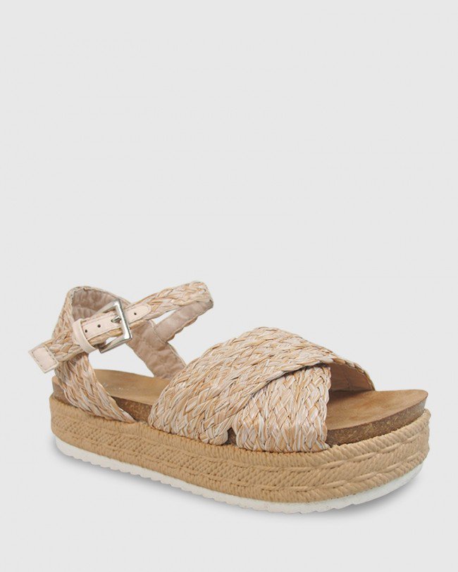 Wittner Daine Natural Weave Flatform Sandal