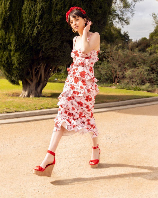 Wittner Winslet Red Suede Wedge