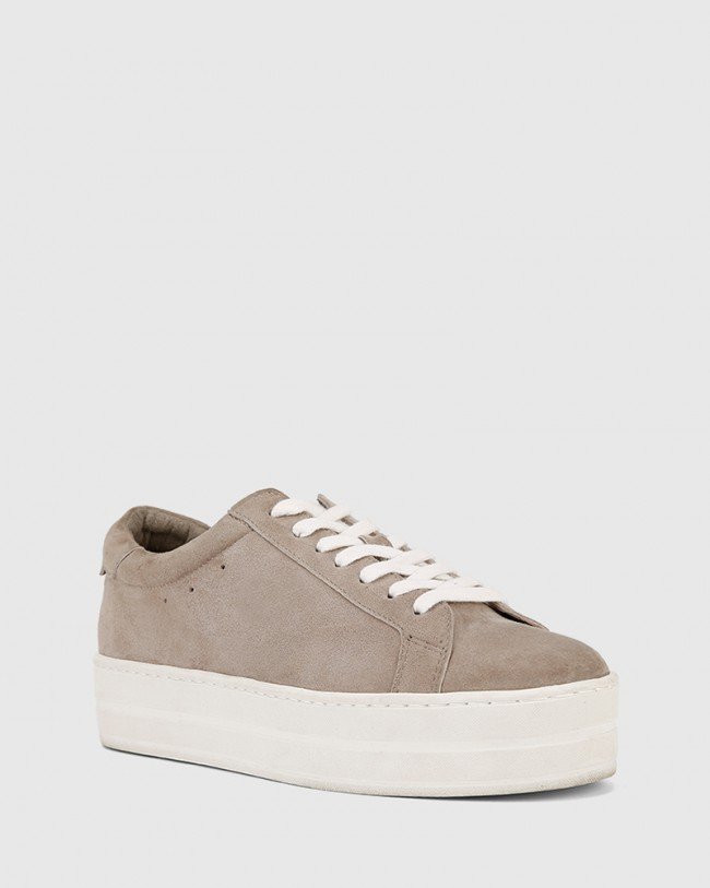 Wittner Francisco Stone Suede Flatform Sneaker