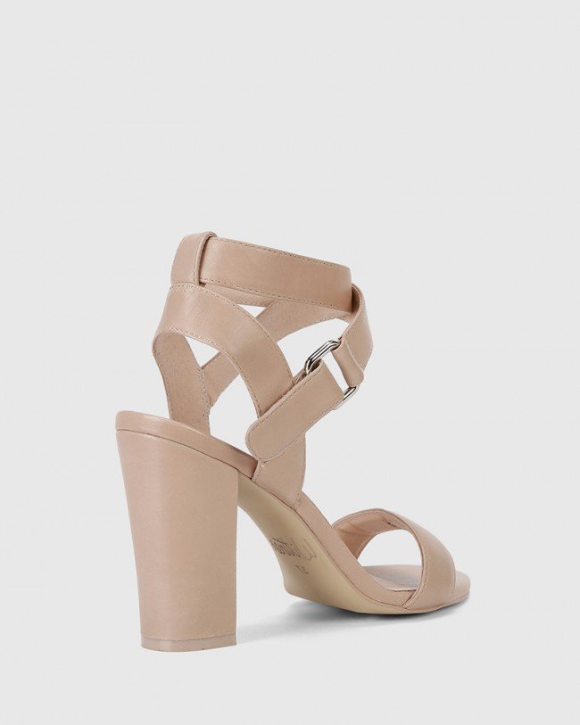 Wittner Ralexx 2 Nude Leather Block Heel Sandal