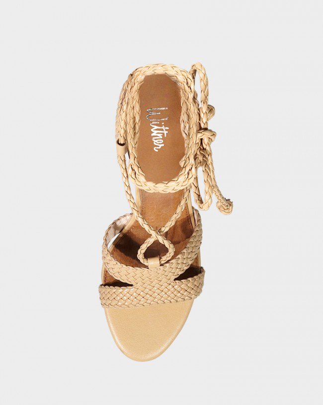 Wittner Ibitha Nude Weave Stiletto Heel Sandal