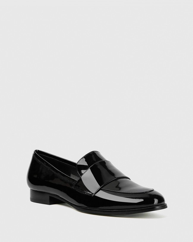 Wittner Dacey Black Patent Loafer