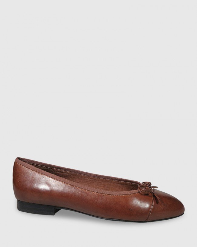 Wittner Annie Dark Brown Leather Ballet Flat