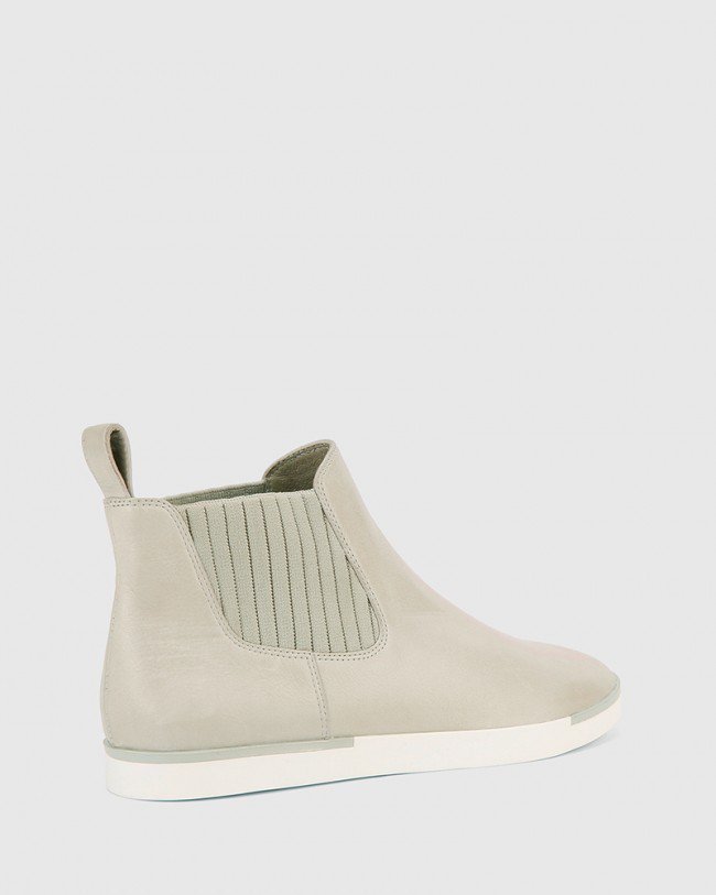Wittner Adonia Grey Leather Gusset Ankle Boot