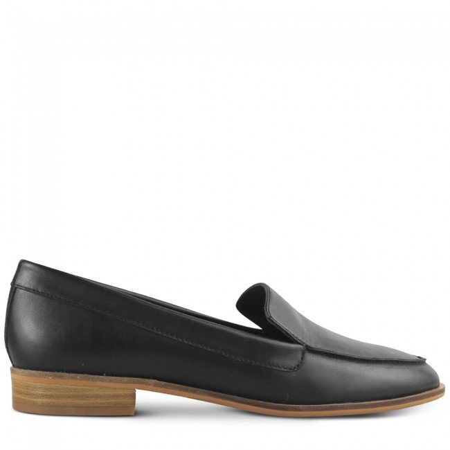 Wittner Havarra Black Leather Square Toe Loafer