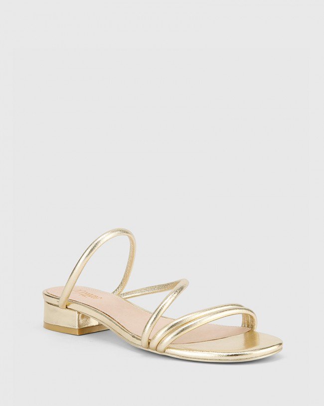 Wittner Bec Gold Capri Leather Open Toe Sandal