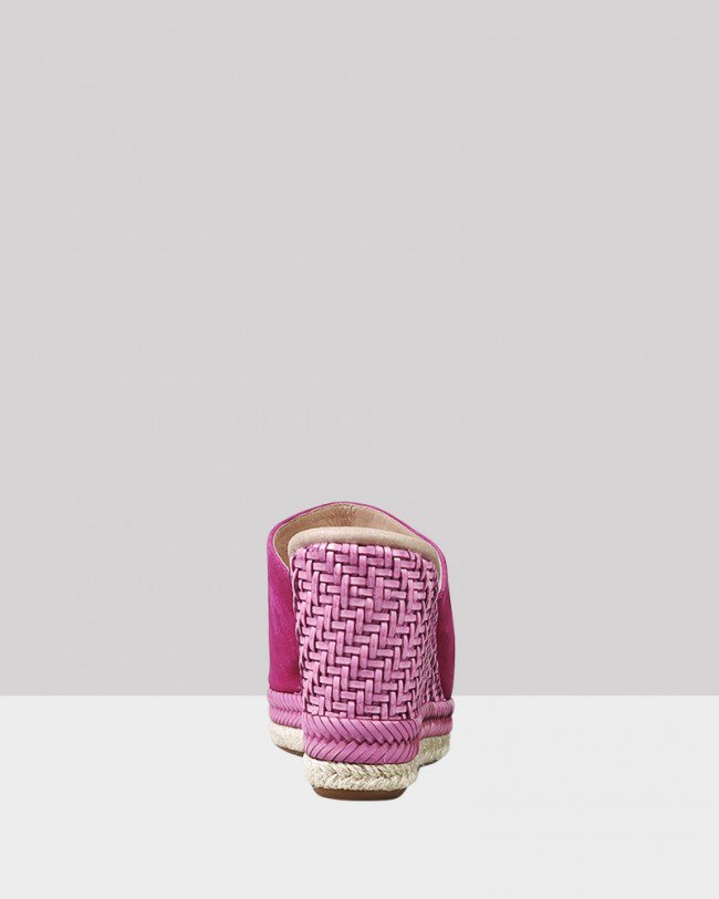 Wittner Vaughn Hot Pink Suede Open Toe Wedge