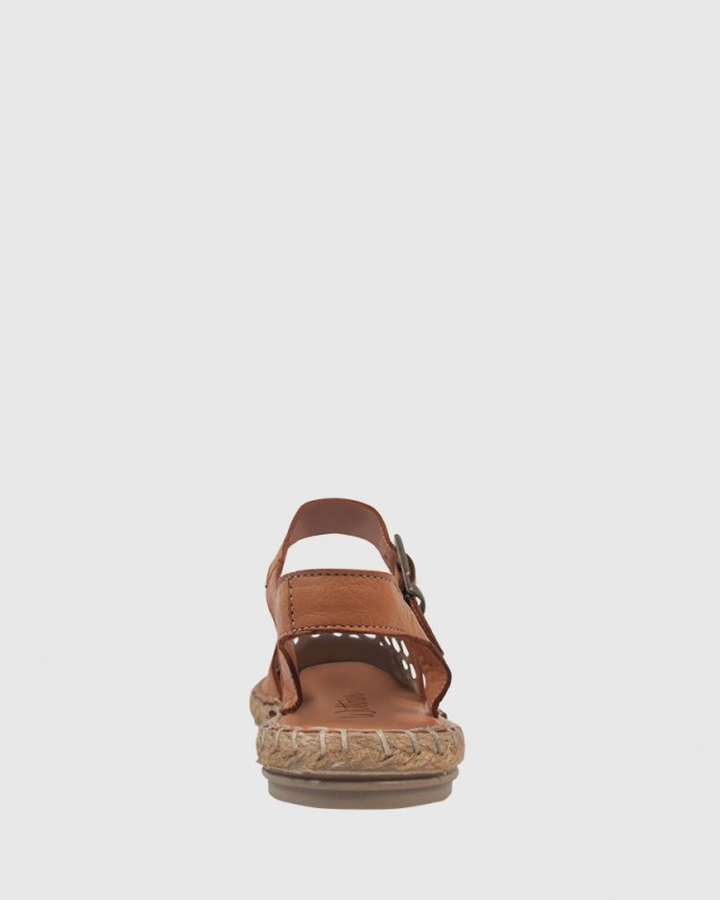 Wittner Korma Coconut Leather Perforated Espadrille Flat