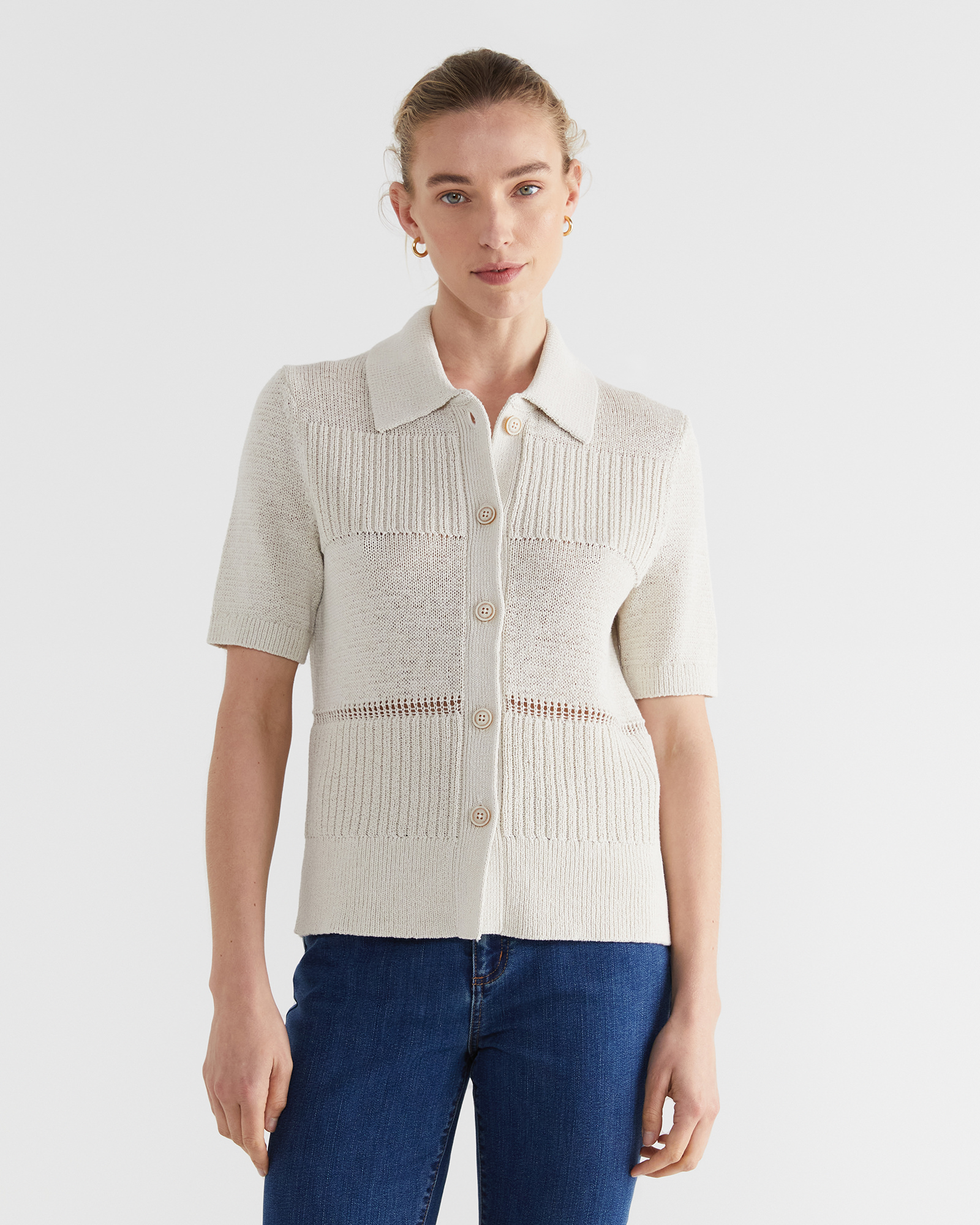 Josie Tape Yarn Knit Shirt