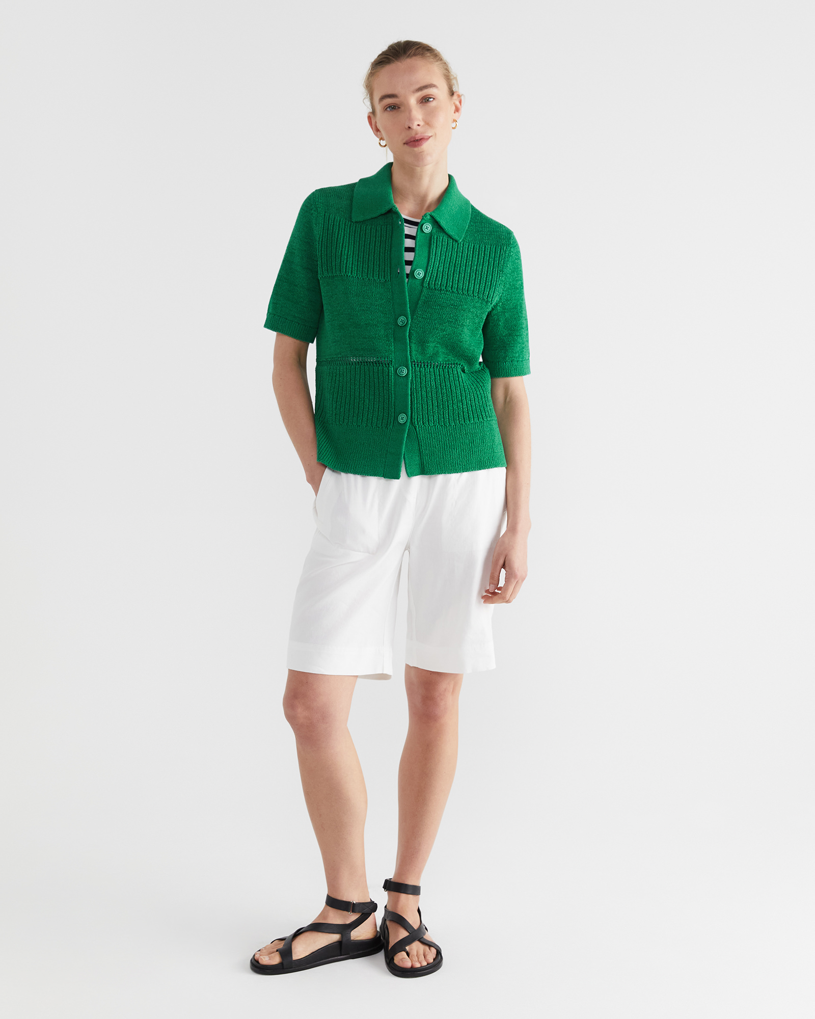 Josie Tape Yarn Knit Shirt