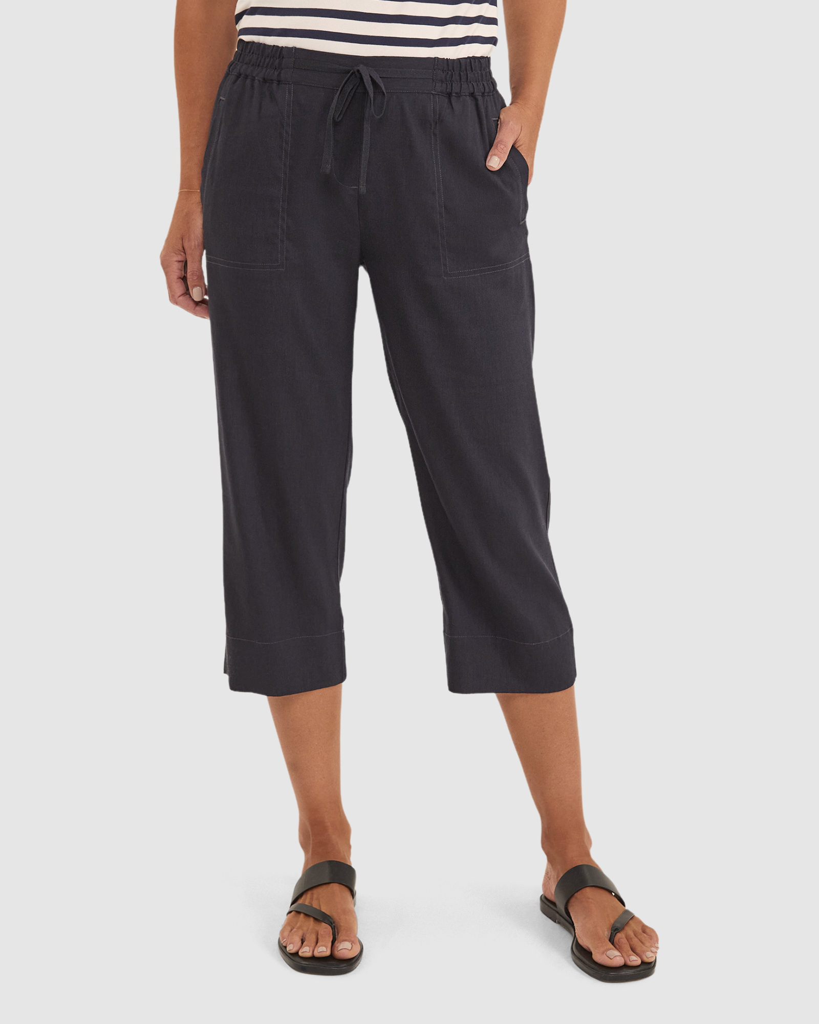 Rosa Crop Linen Pant