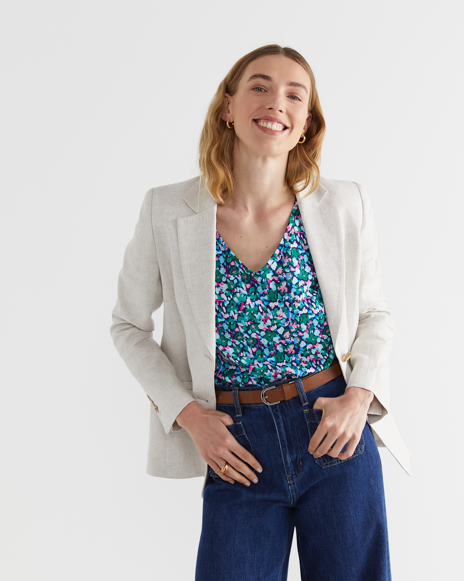 Carolina V Neck Mercerised Tee