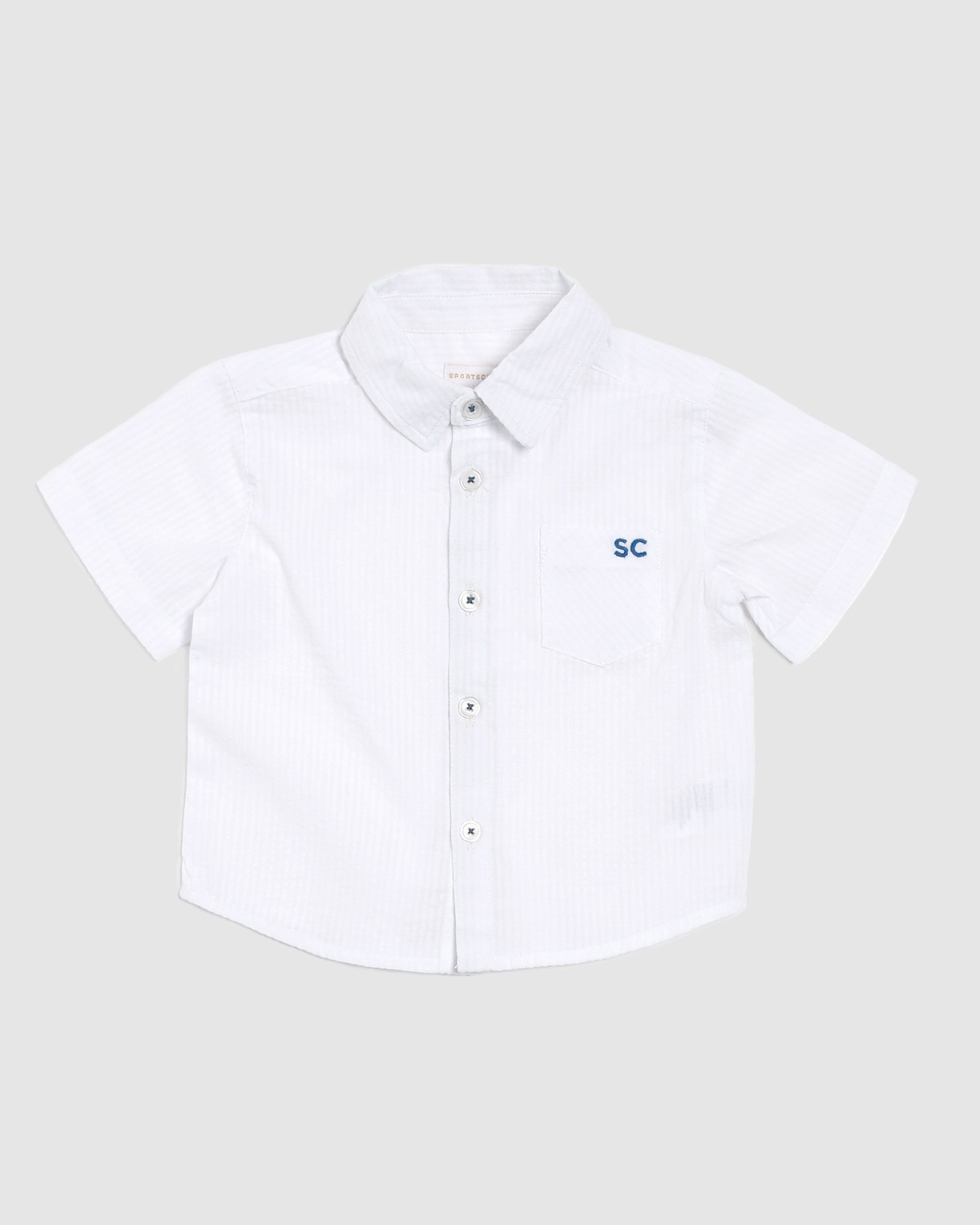 Gav Seersucker Short Sleeve Baby Shirt