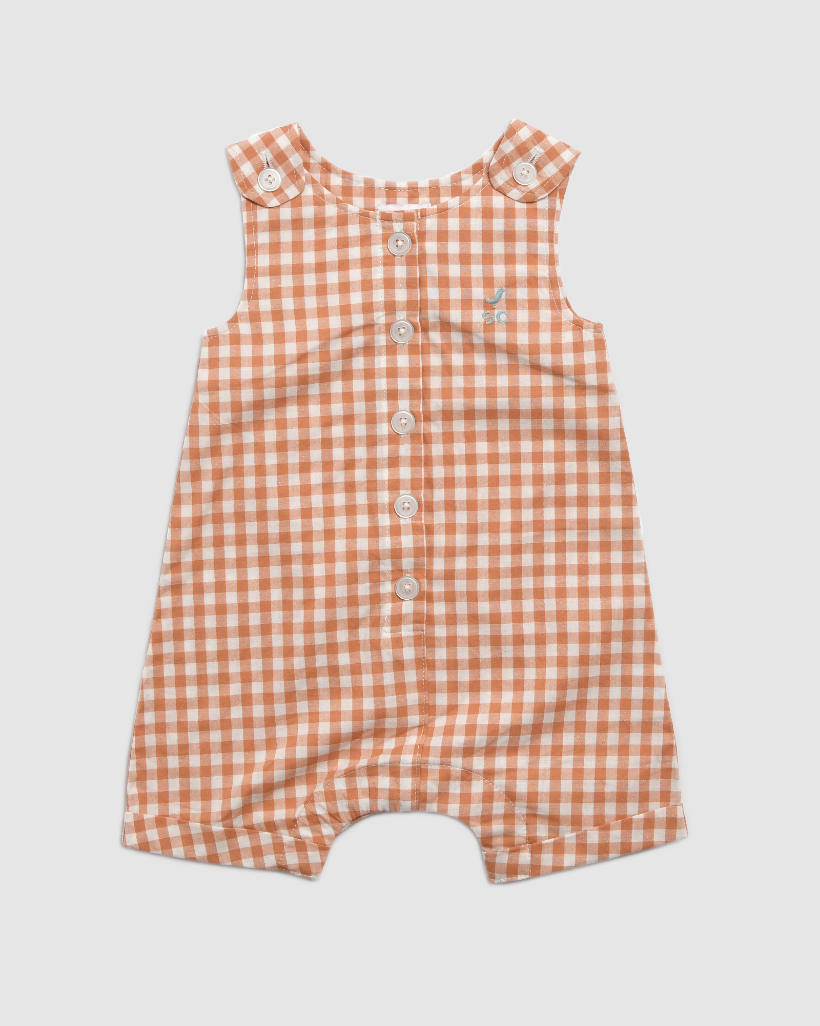 Garry Gingham Cotton Romper