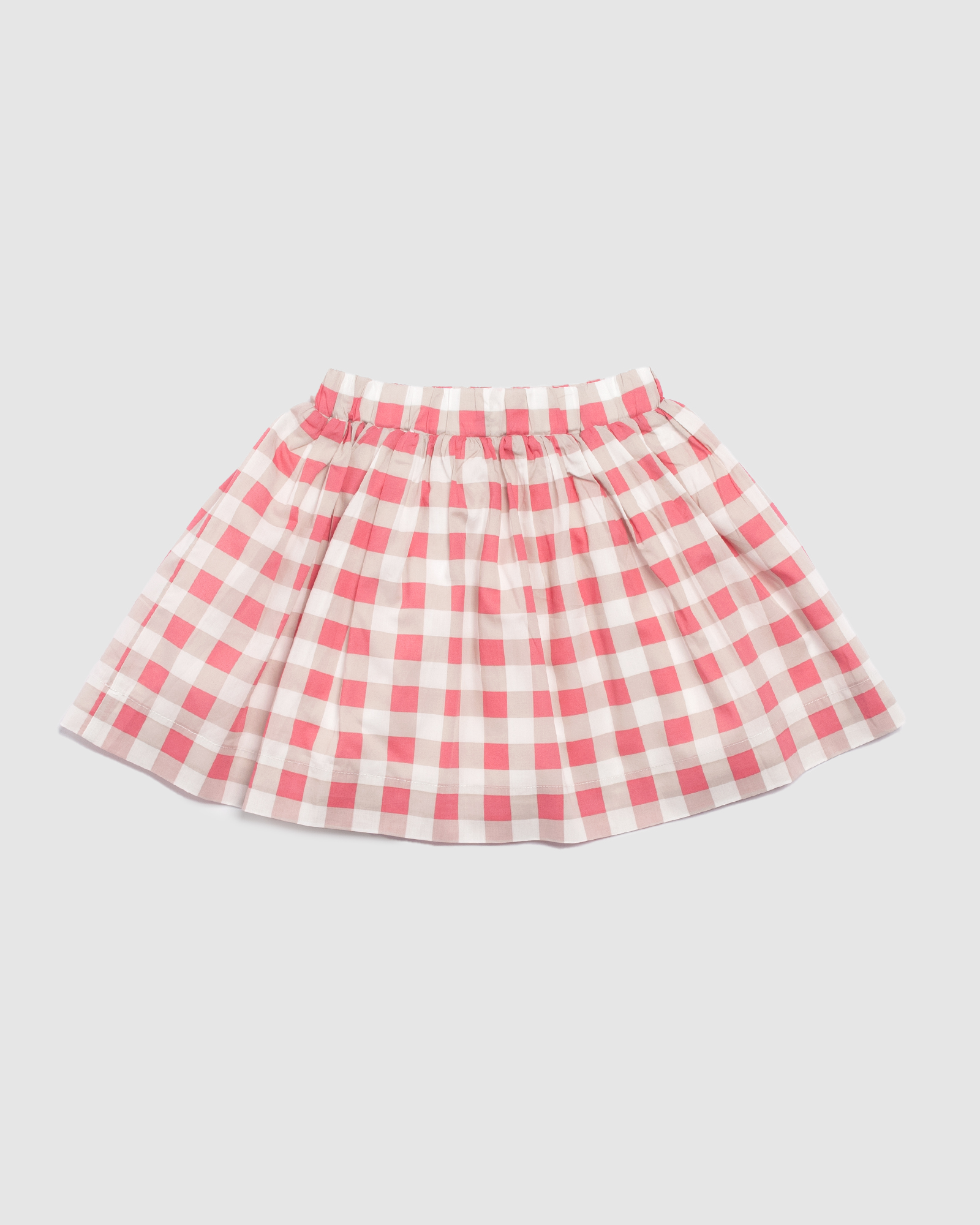 Cora Check Cotton Skirt
