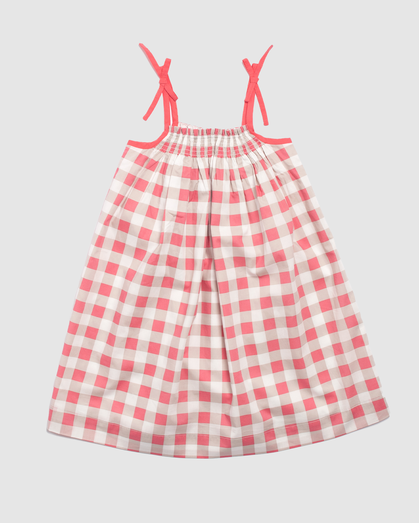 Cora Check Shirred Dress