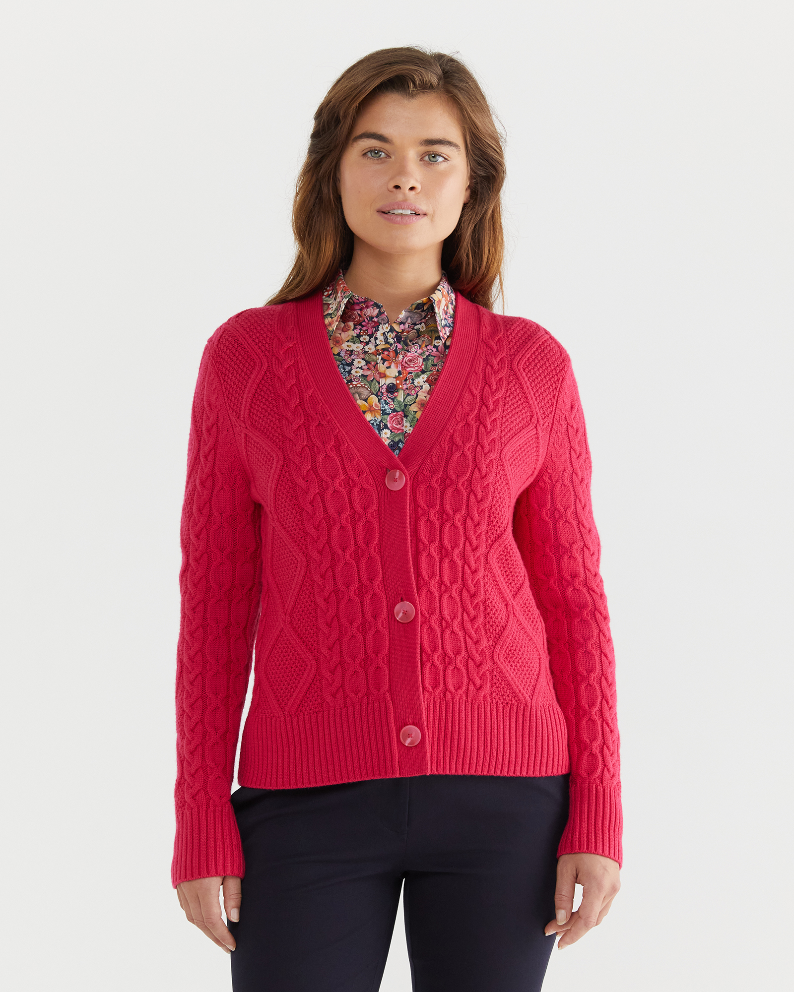 Merino Wool Cable Cardigan