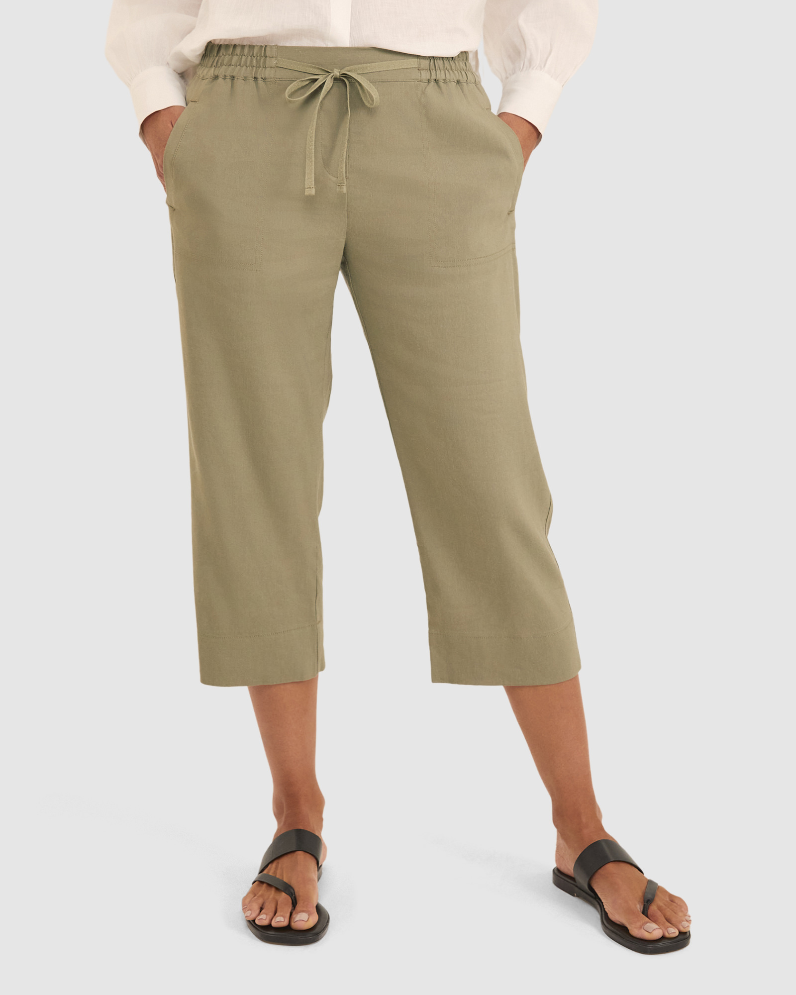 Rosa Crop Linen Pant