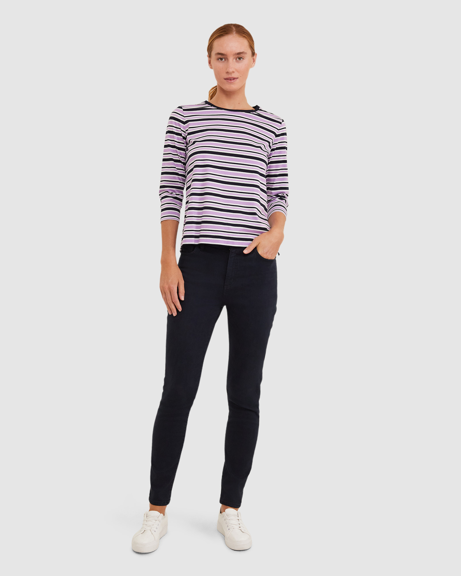 Cotton Crew 3/4 Sleeve T-Shirt