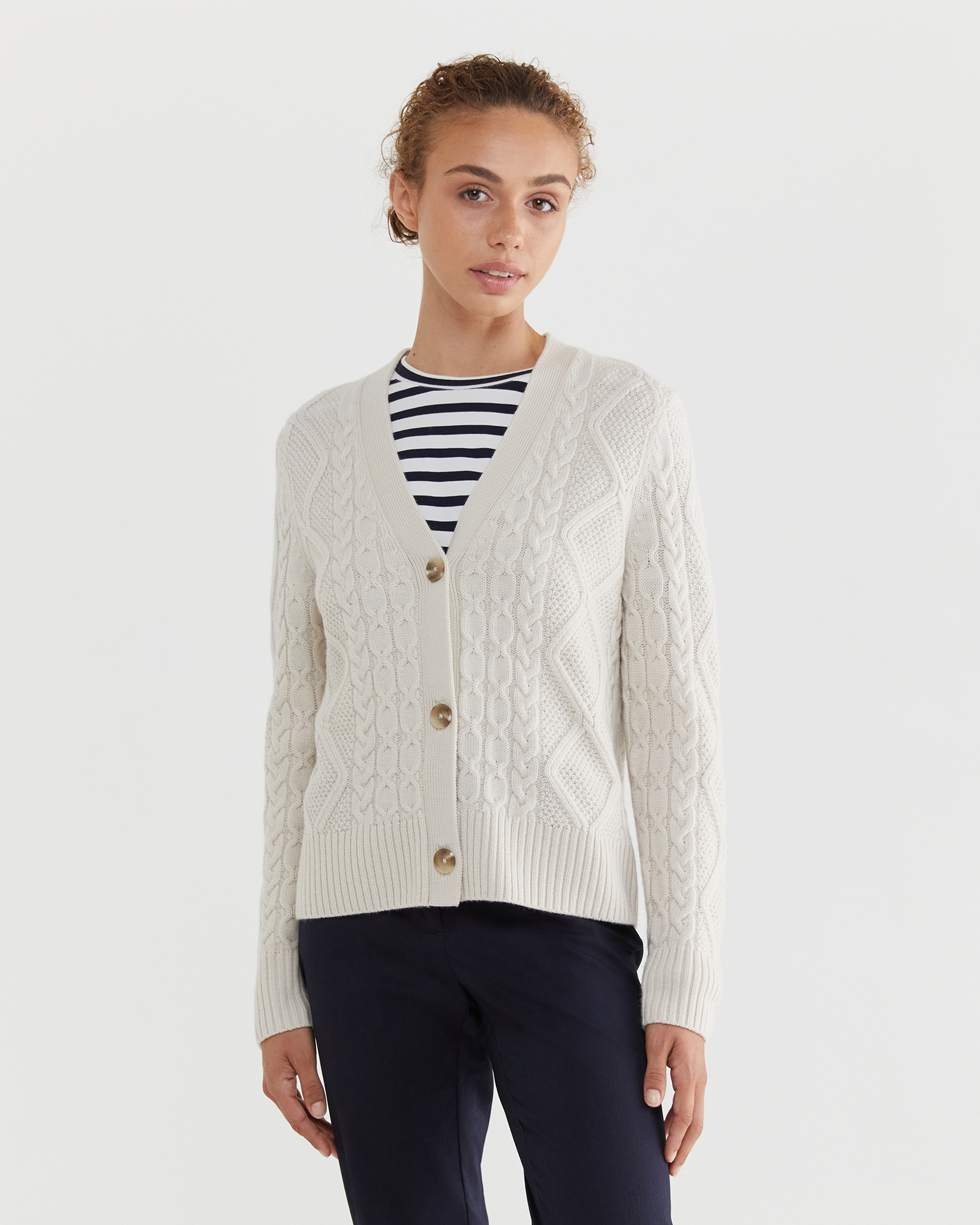 Merino Wool Cable Cardigan