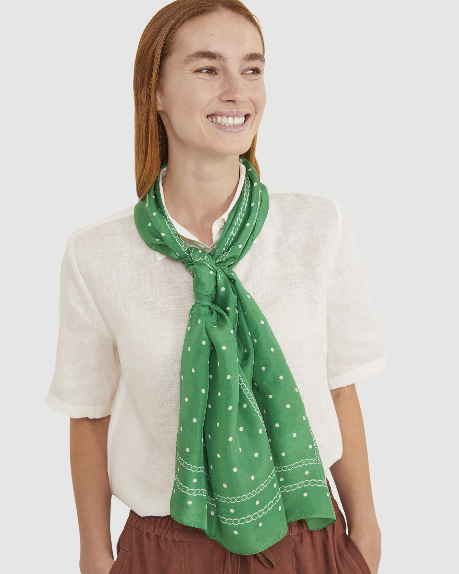 Spot Silk Scarf