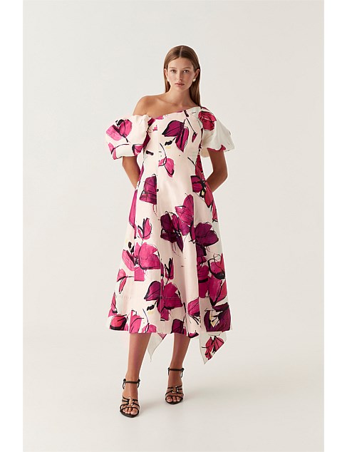 ARISTA TULIP SLEEVE MIDI DRESS