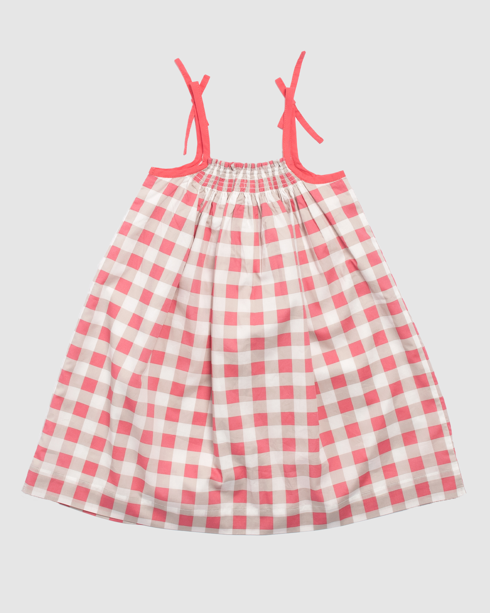 Cora Check Shirred Dress