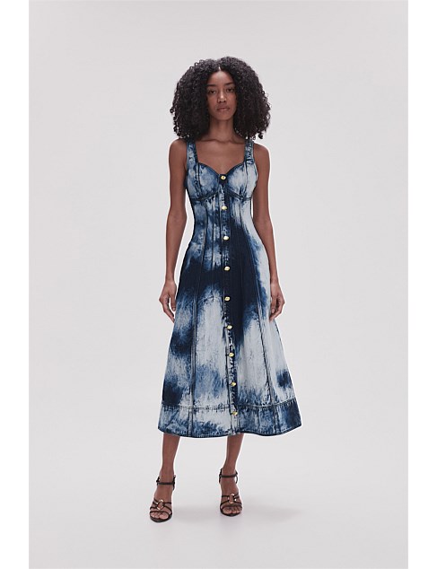 ENIGMA DENIM MIDI DRESS