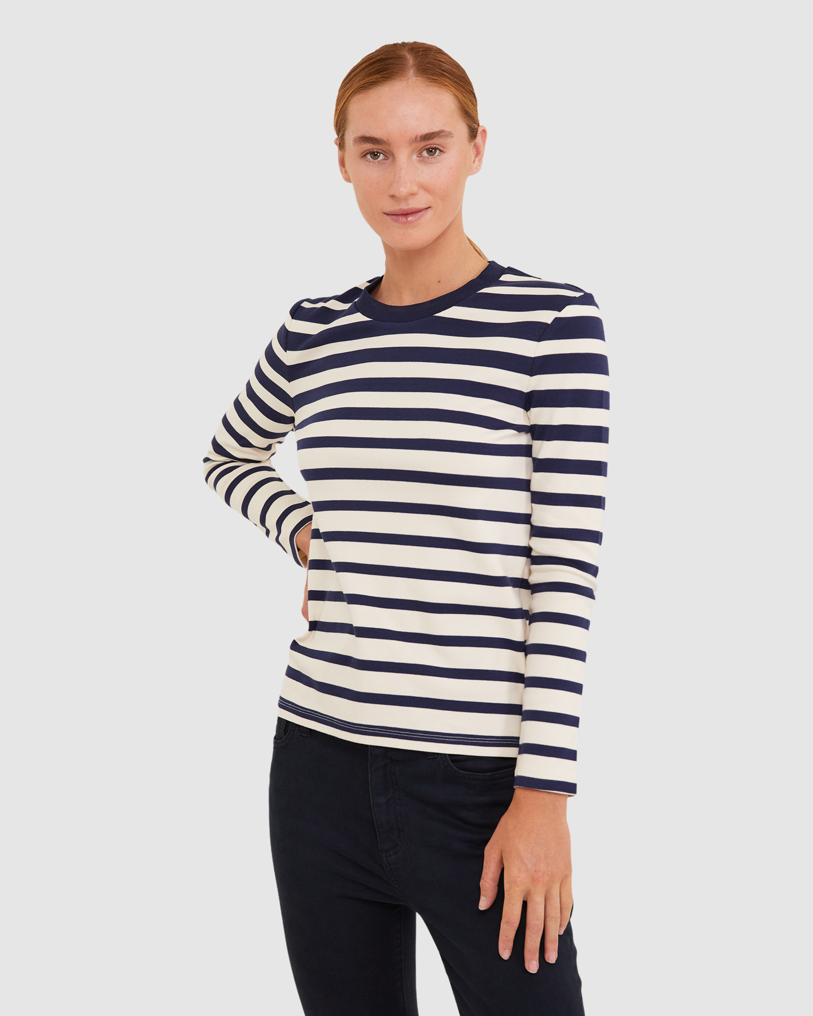 Pierra Stripe Long Sleeve Tee