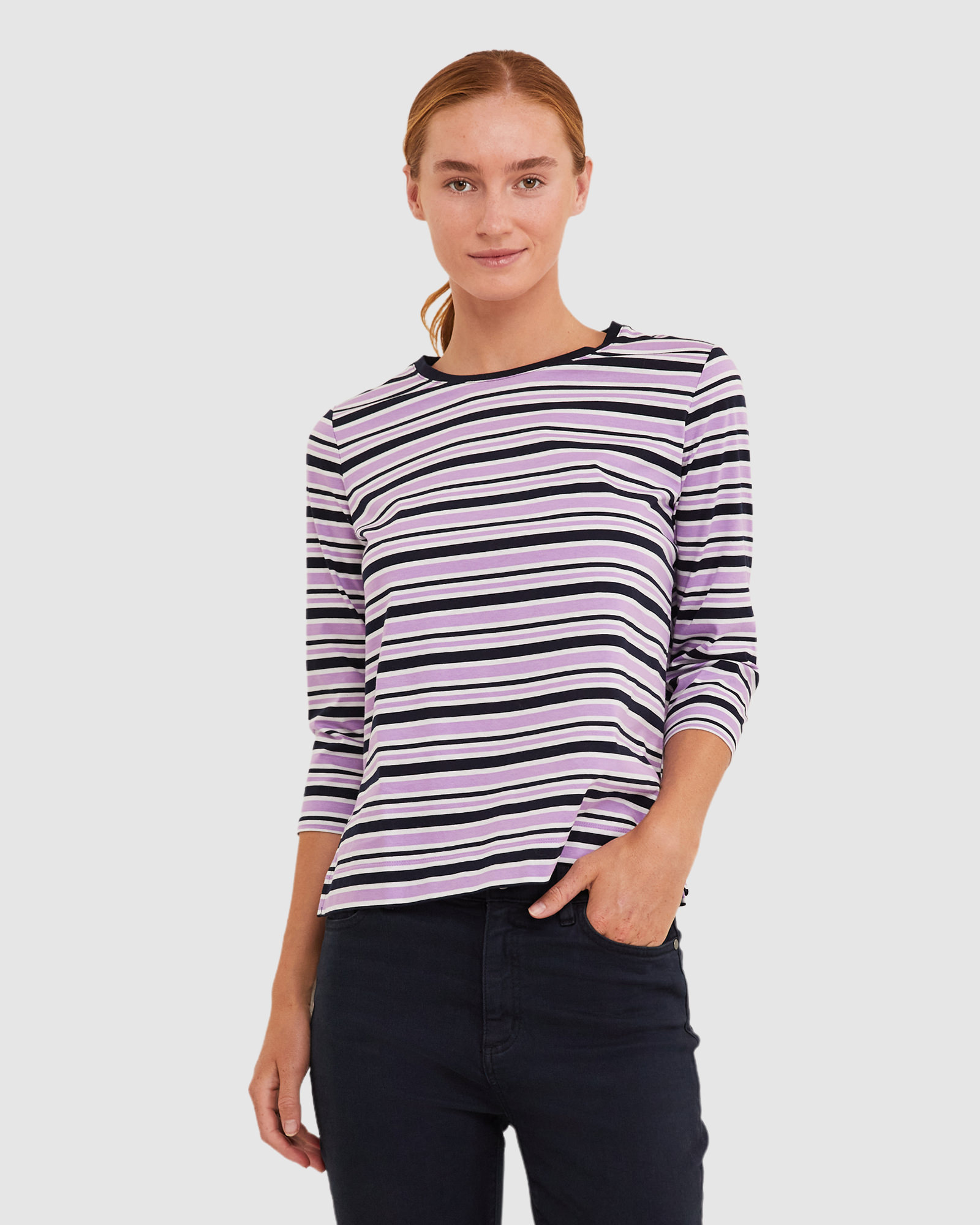 Cotton Crew 3/4 Sleeve T-Shirt