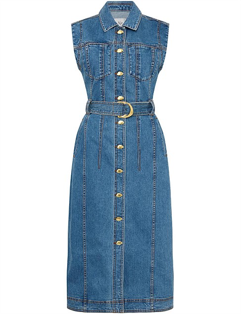 DARCIE DENIM MIDI DRESS