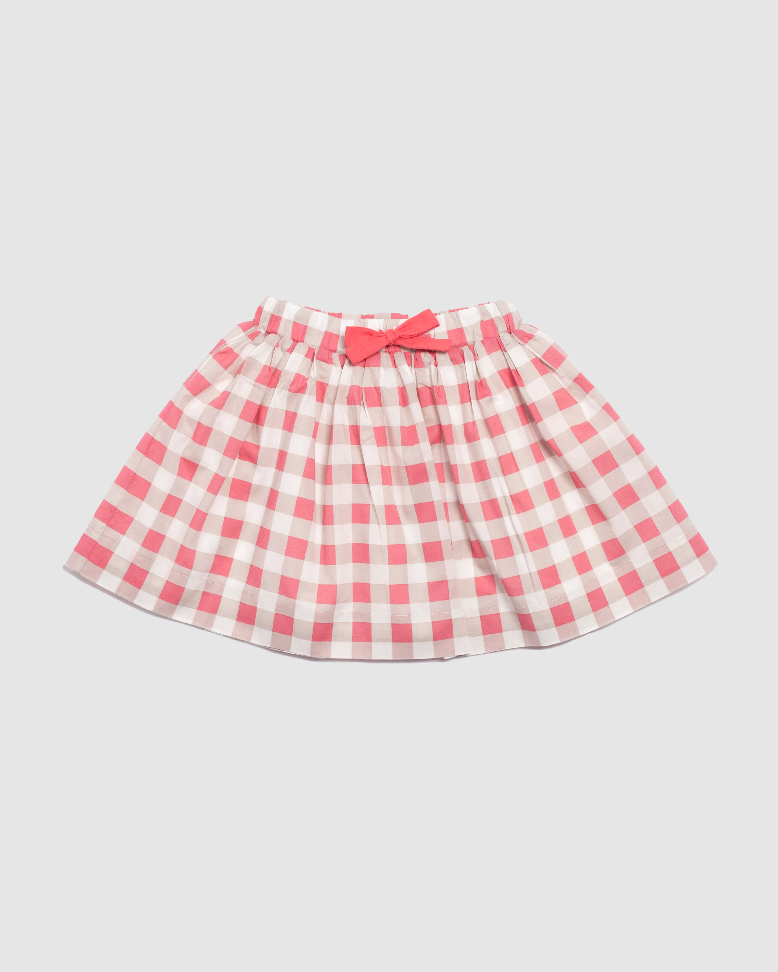 Cora Check Cotton Skirt