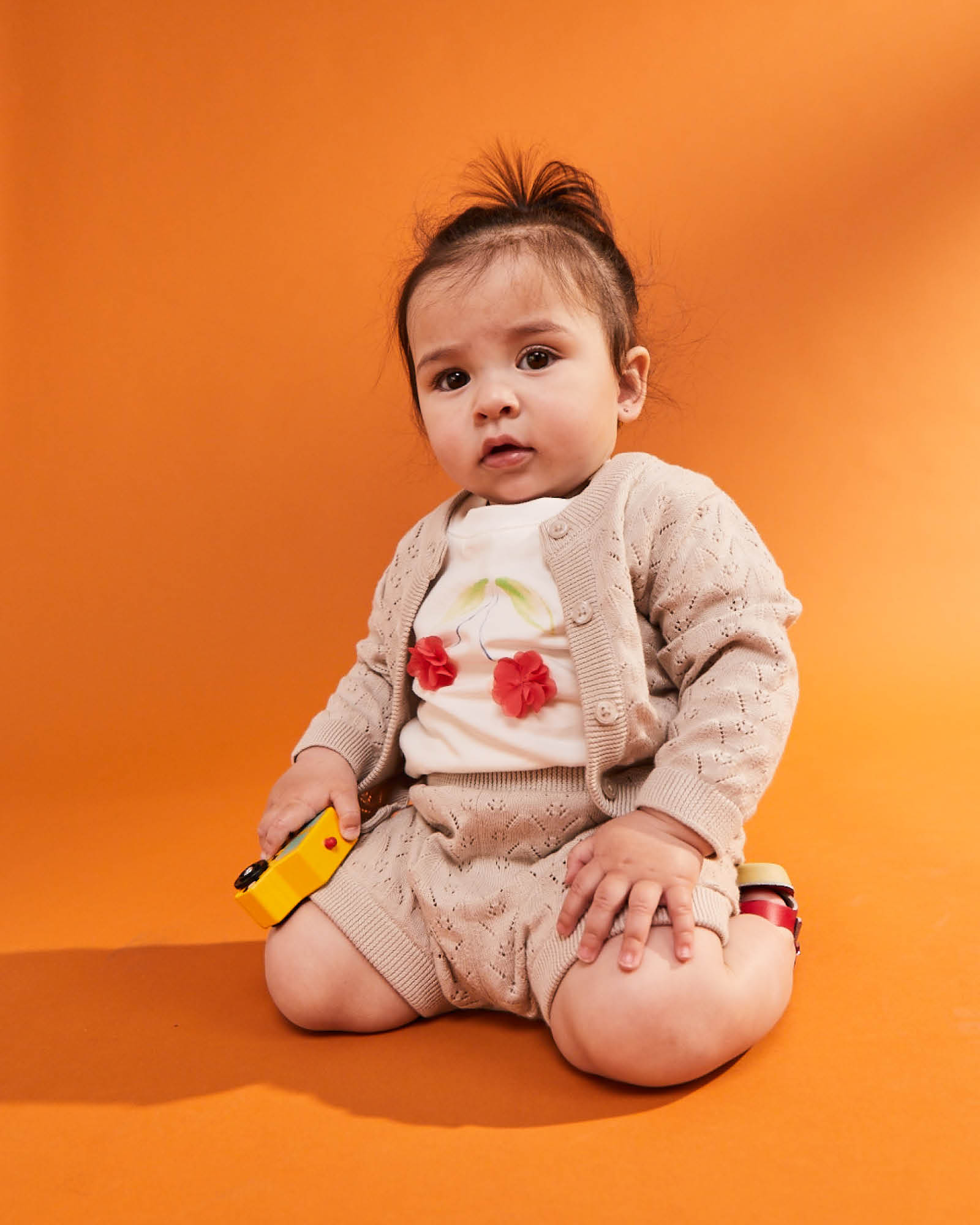 Prue Pointelle Knit Baby Cardi