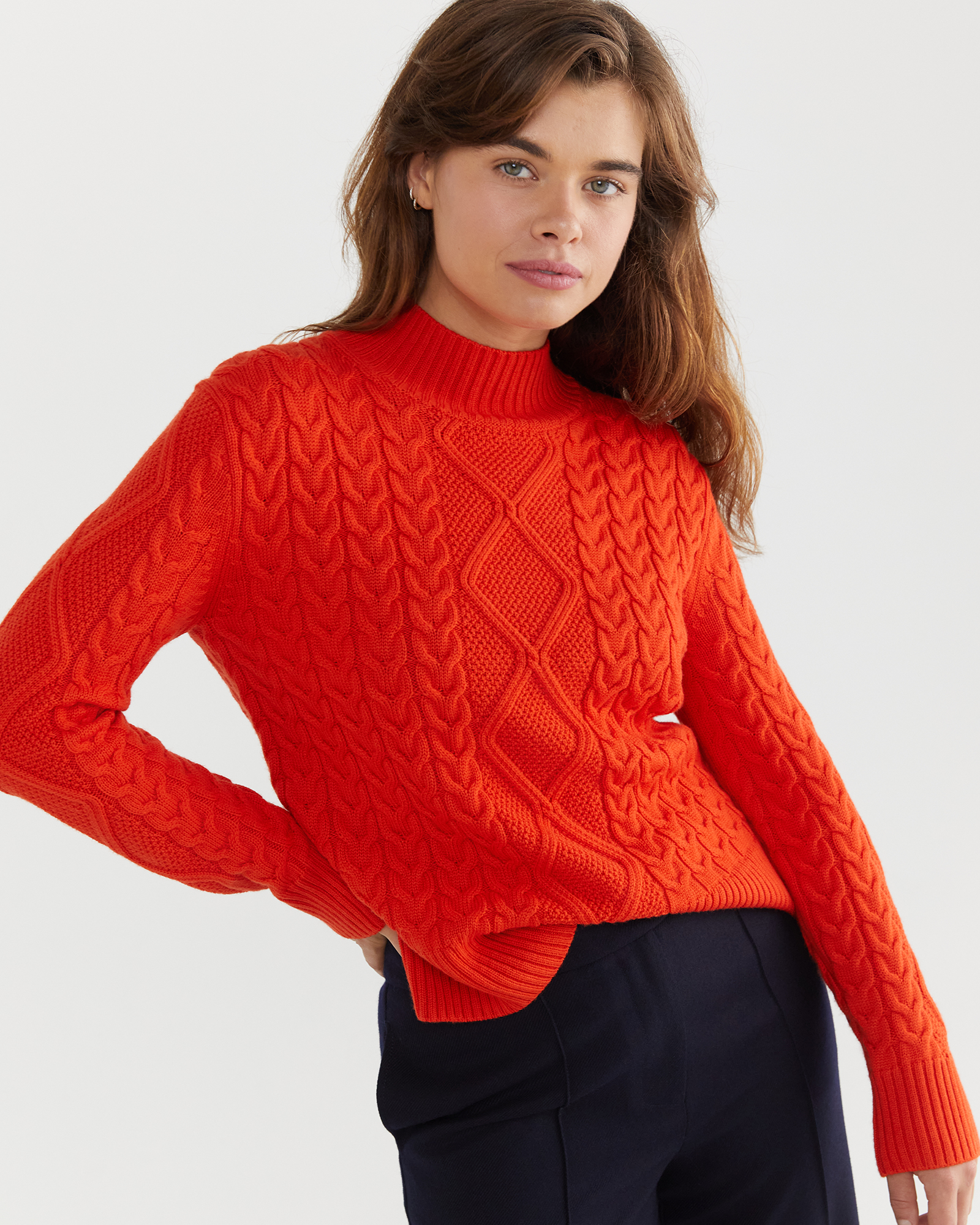 Merino Wool Cable Sweater