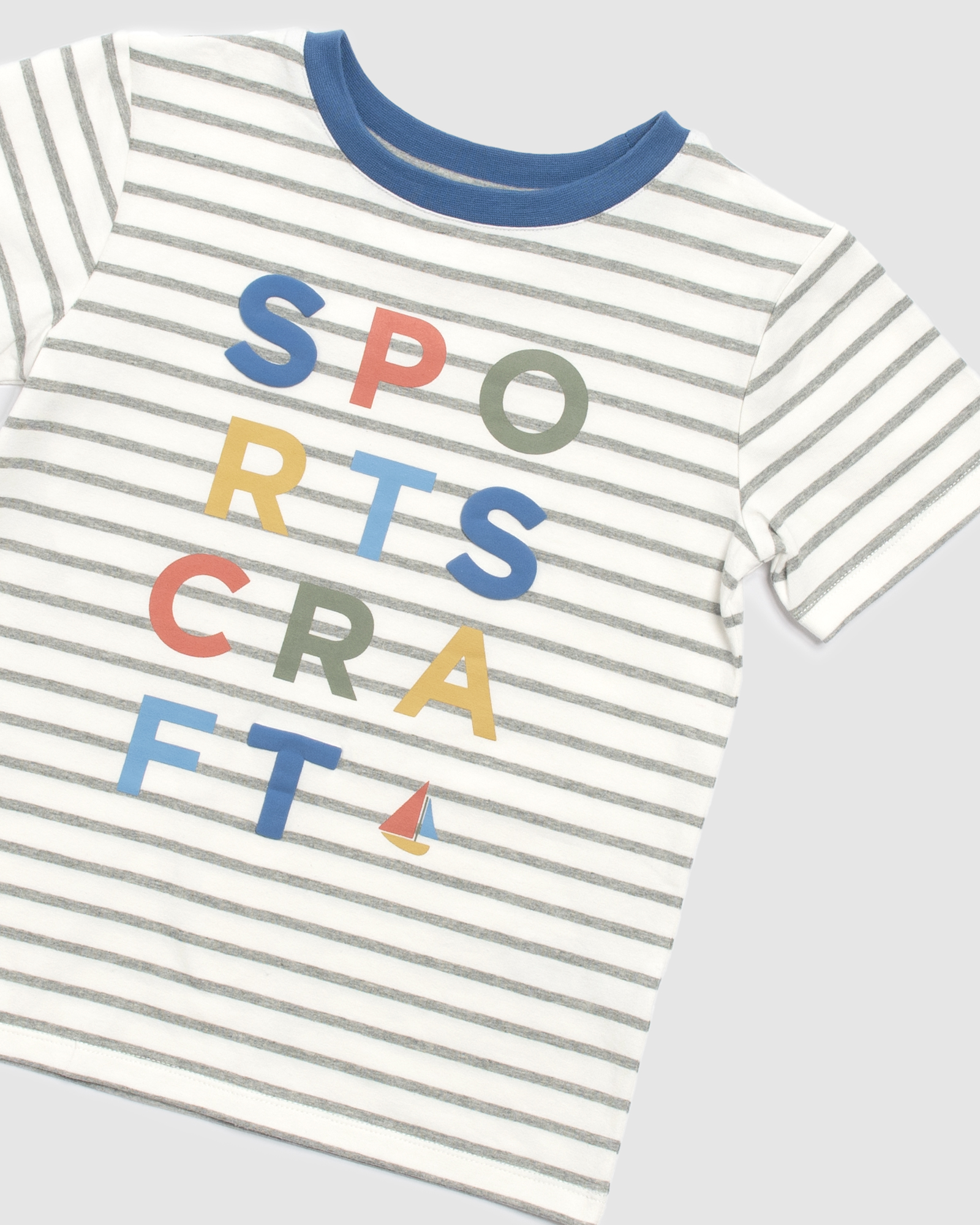 Tommy Logo Stripe Cotton Tee