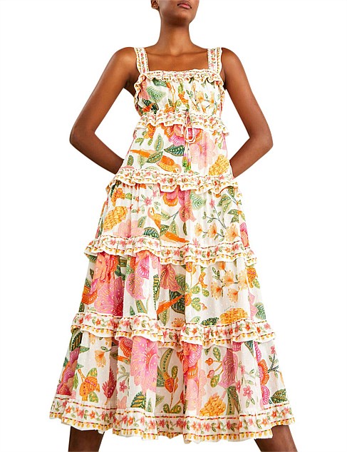 MACAW OFF-WHITE MIDI DRESS