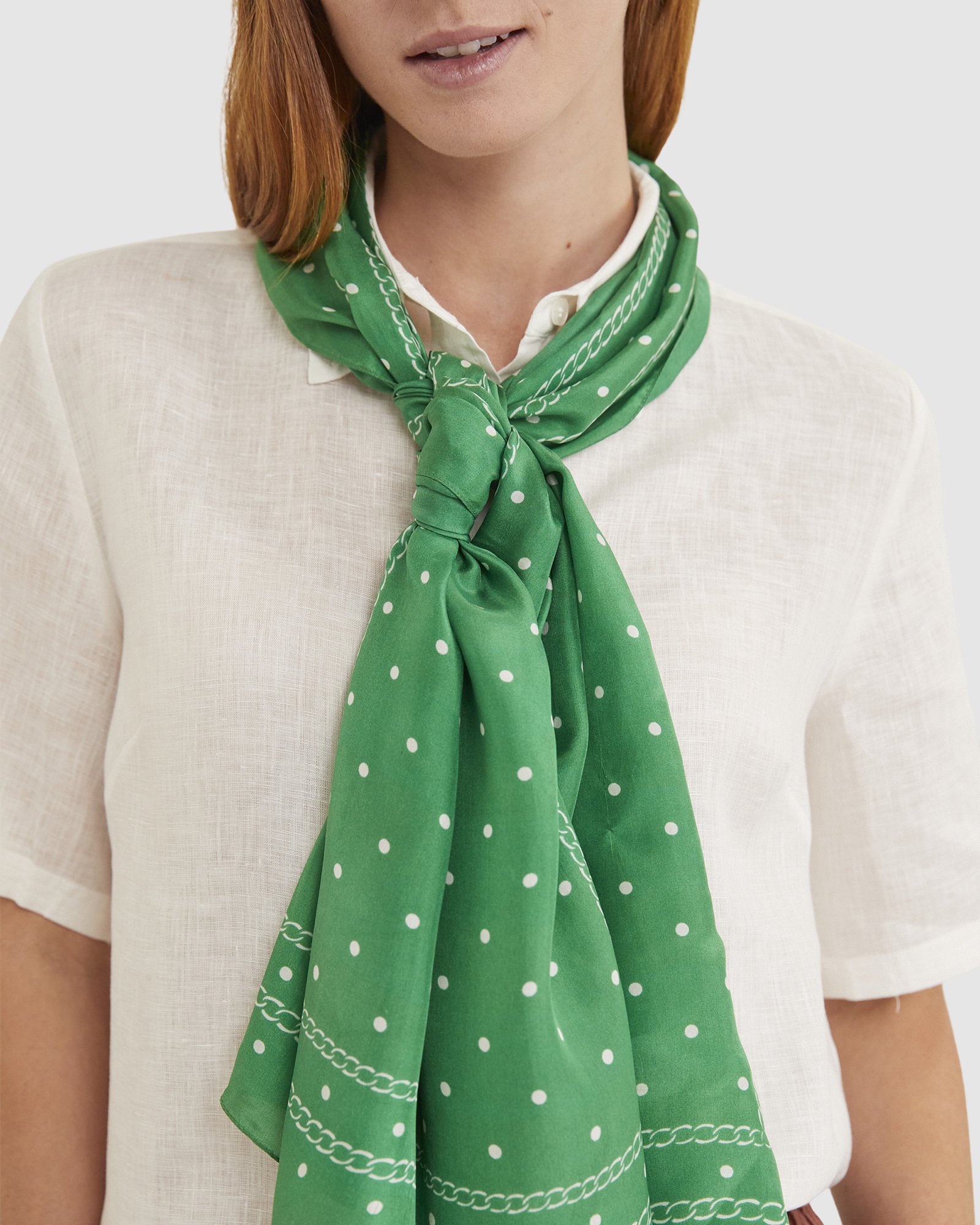Spot Silk Scarf