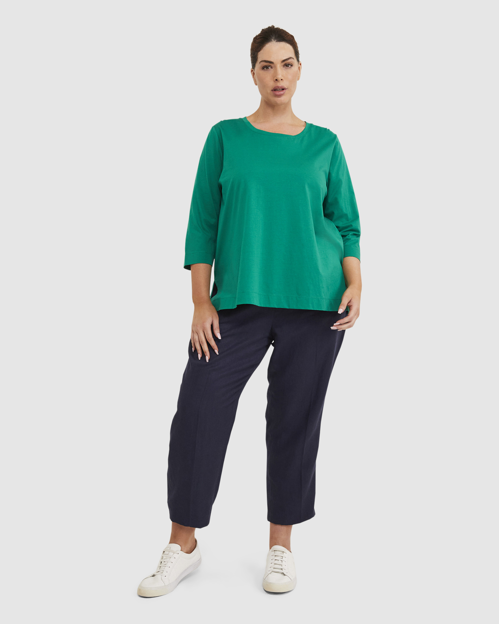 Mercerised 3/4 Sleeve Tee