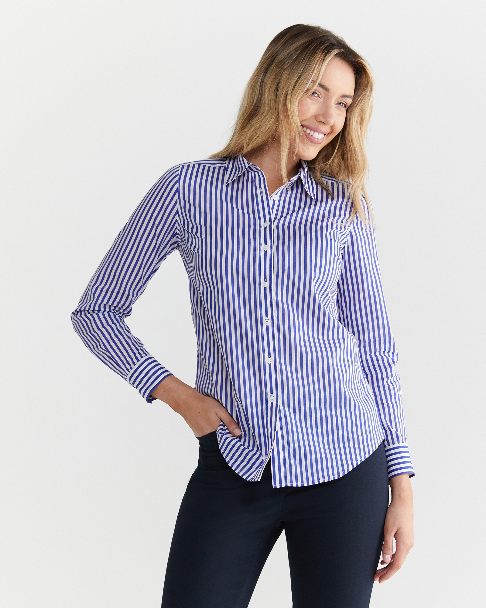 Stripe Lily Voile Shirt