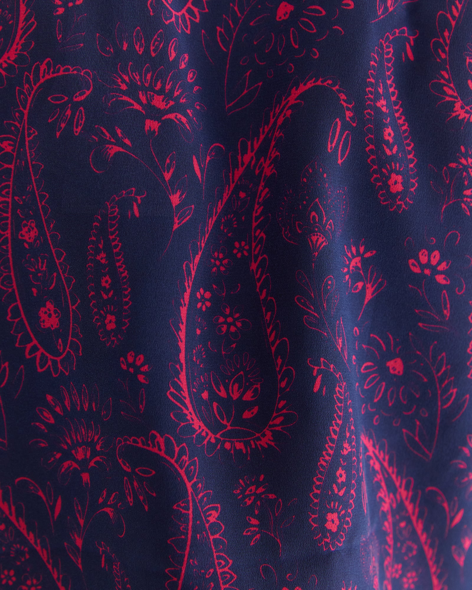 Paisley Pussy Bow Silk Shirt