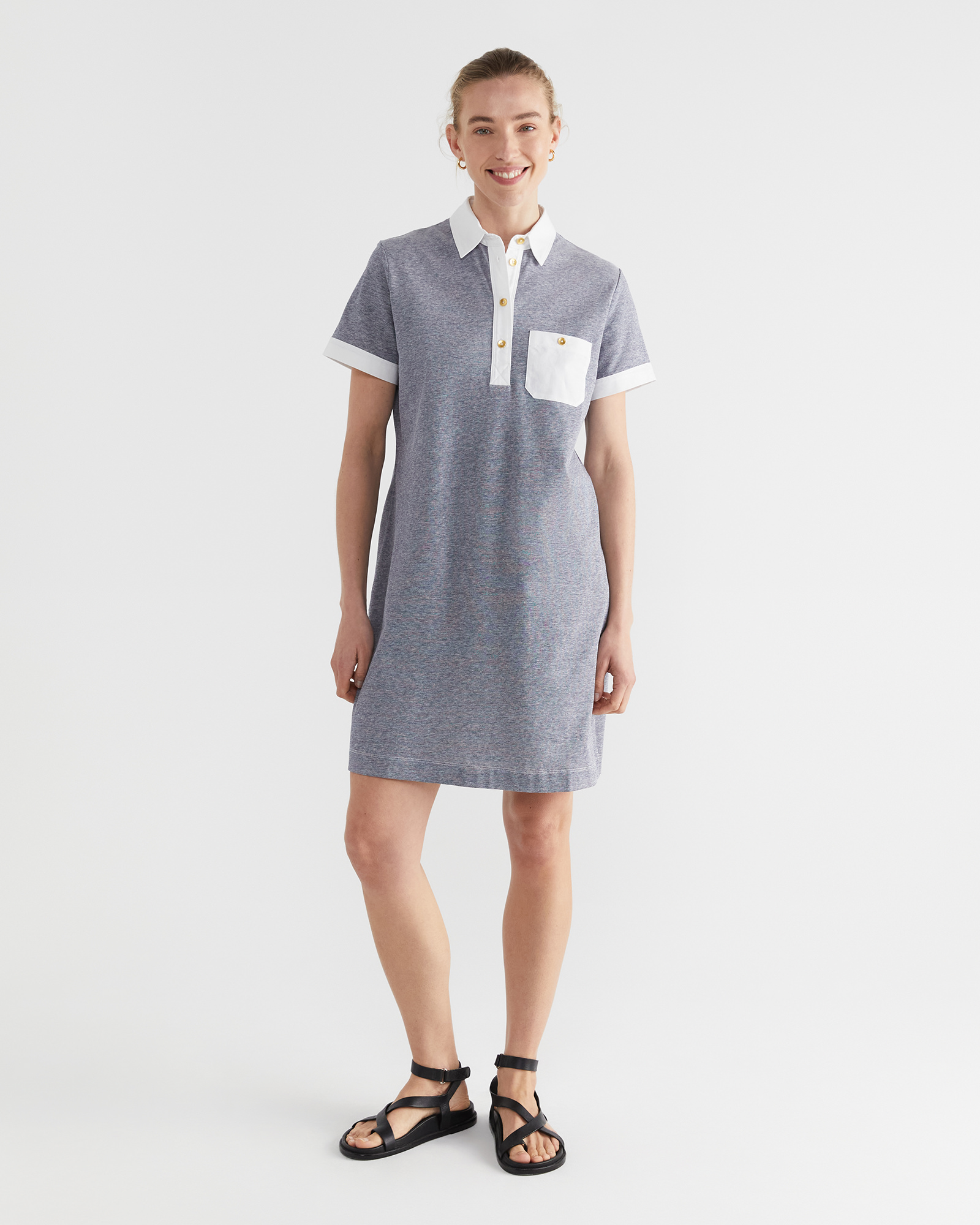 Porta Pique Polo Dress