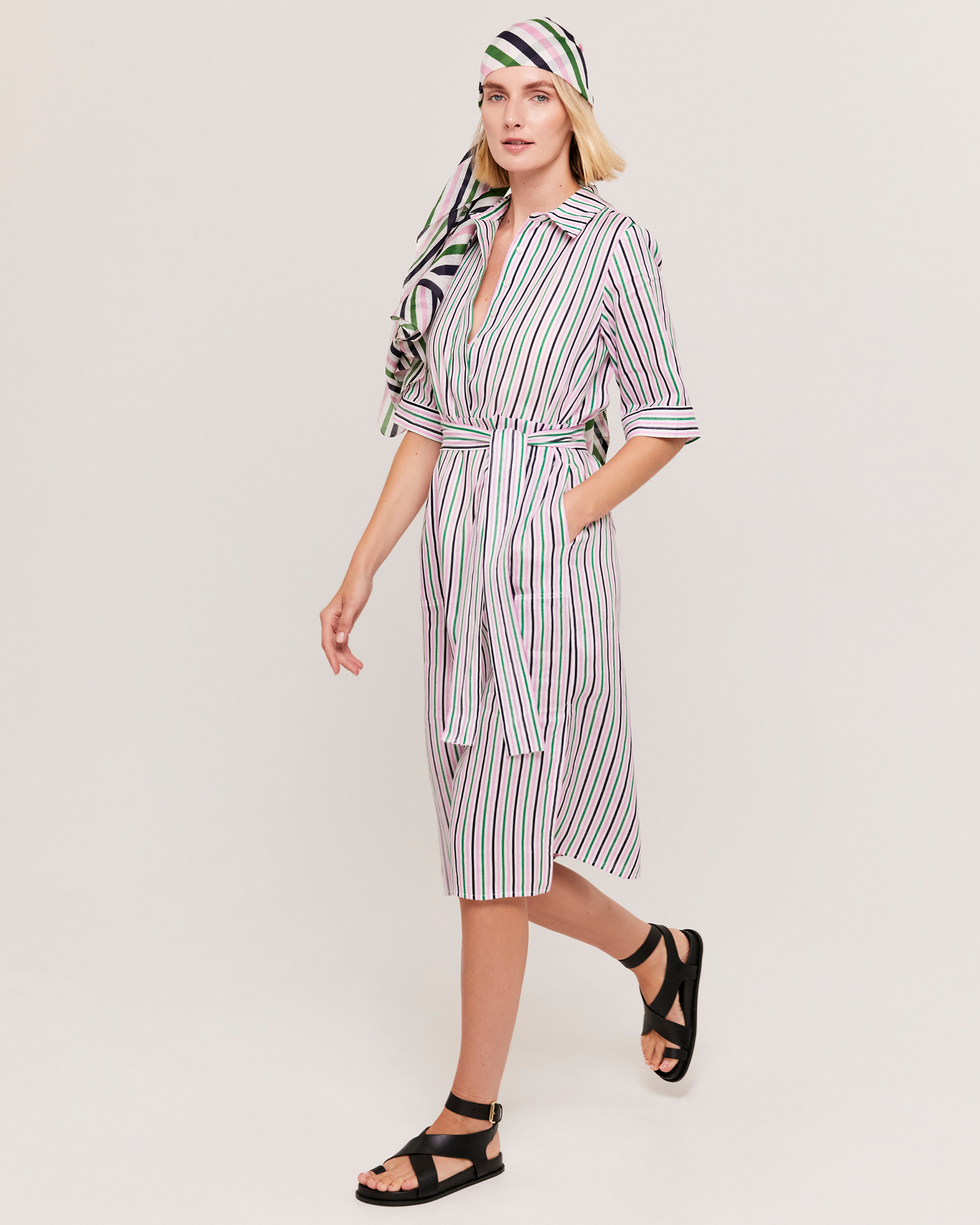 Lexi Stripe Linen Dress