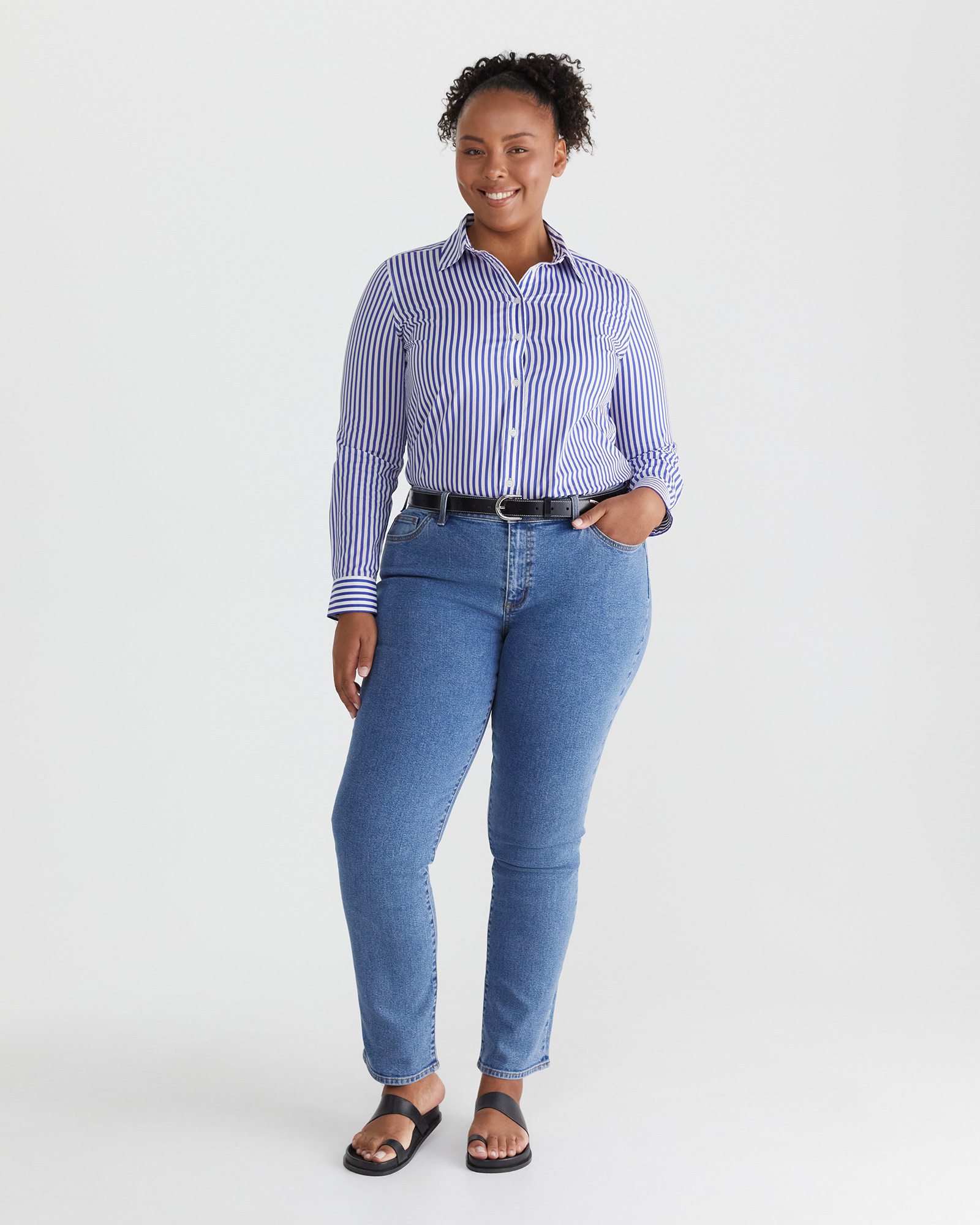 Stripe Lily Voile Shirt